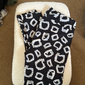 Black Leggings With White Vampire Teeth